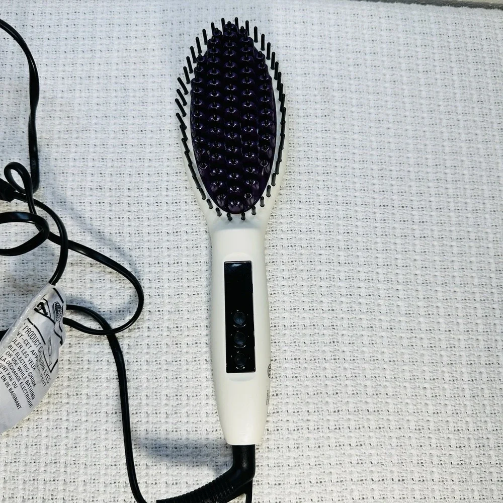 INSTYLER Straight‎ UP Ceramic Straightening Brush Model 00484 White DK818-Tested